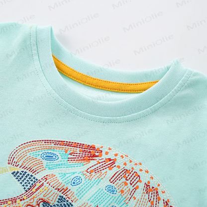 Toddler Girl Jellyfish Pattern Luminous T-shirt - image 3