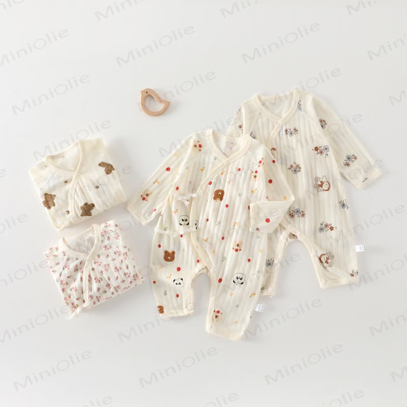 Baby White Cotton Romper - image 1