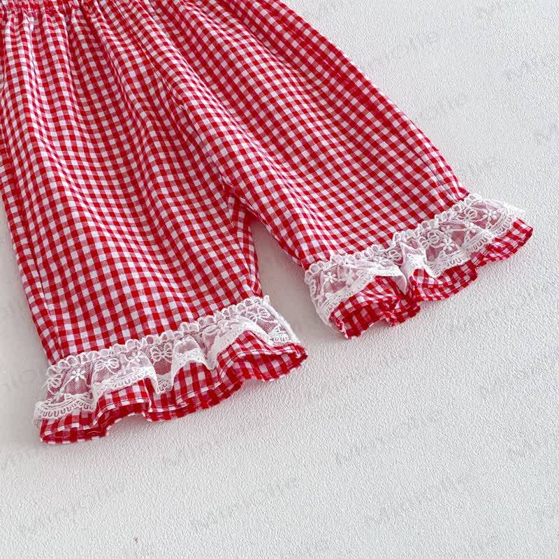 Baby Toddler Girl Bow Tank Top or Sleeveless Dress or Plaid Pants - image 11