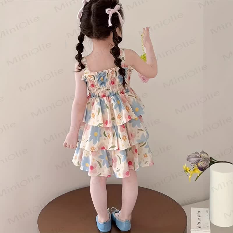 Toddler Girls Floral Print Sleeveless Dress - image 3