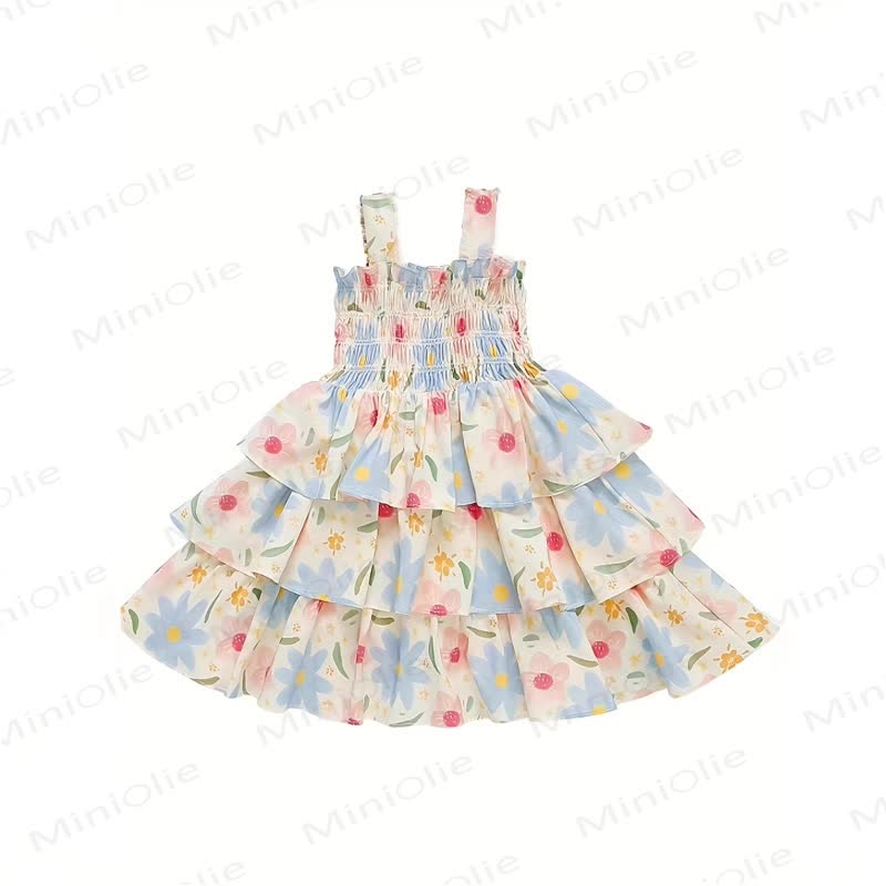 Toddler Girls Floral Print Sleeveless Dress - image 5