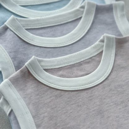 Baby Cotton Solid Color Vest and Shorts Two Piece Set - image 5