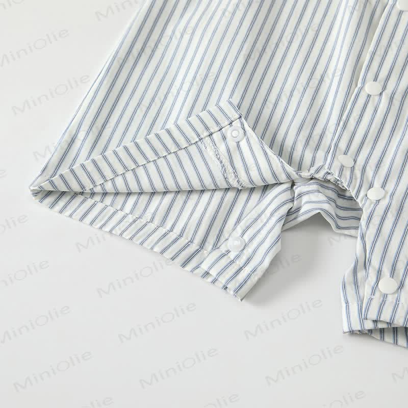 Baby Boy Bow Tie Striped Romper - image 4