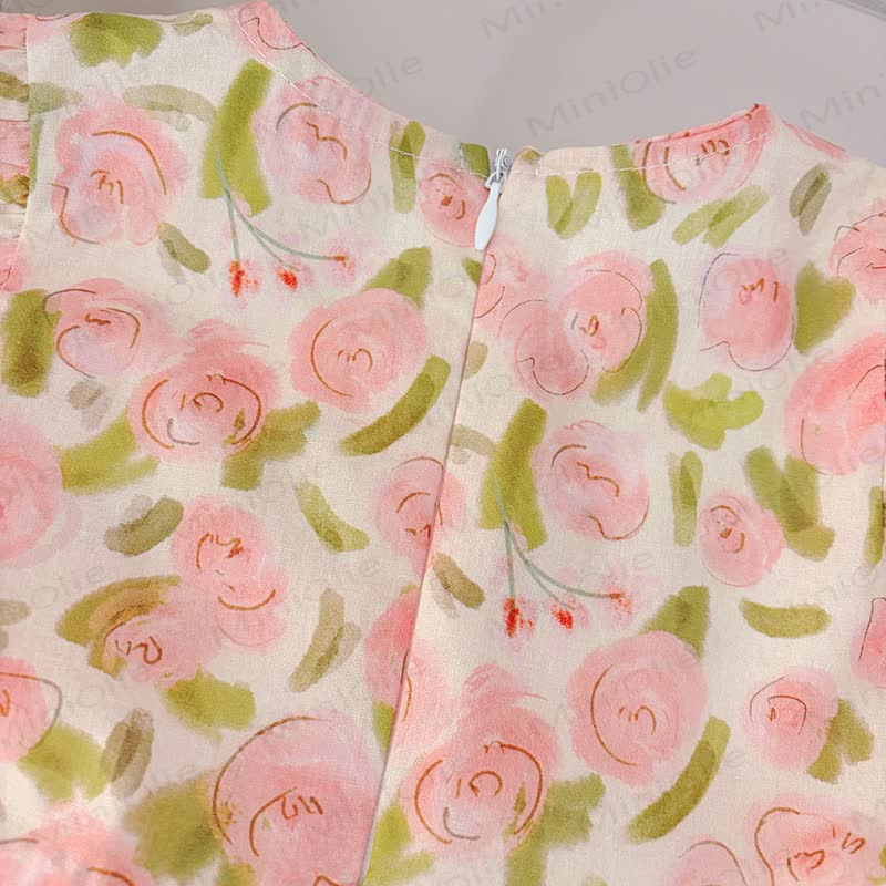 Toddler Girls Tulip Print Cotton Dress - image 8