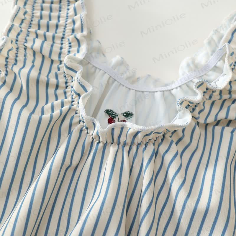 Toddler Girl Polka Dot Ruffle Swim Dress Soft Stretch - image 15