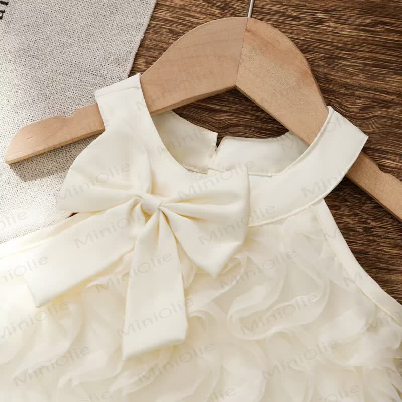 Baby Girls Bow Tank Top and Shorts Set - image 2