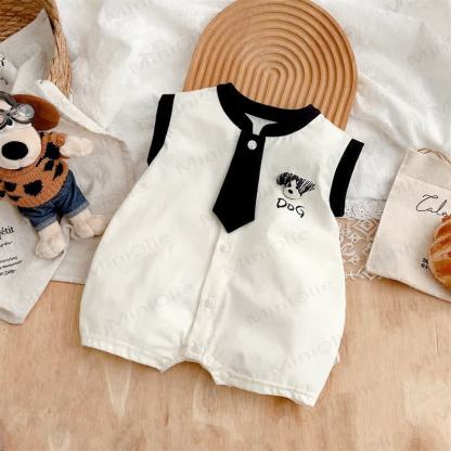 DOG Baby Beige Sleeveless Romper - Beige - 18-24M - image 1