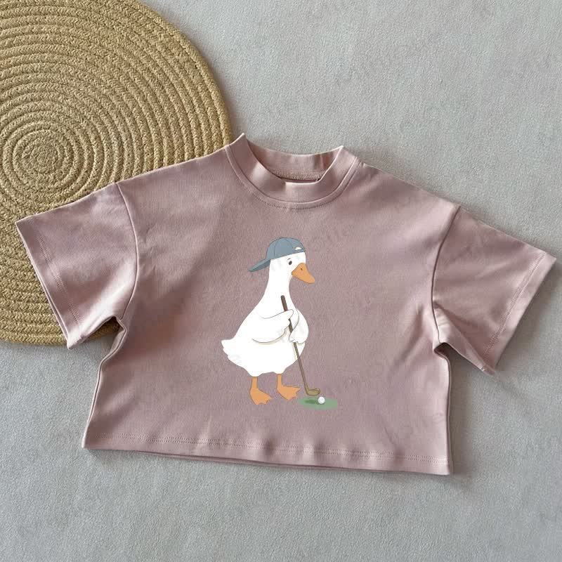 Baby Goose Golf Summer Casual T-Shirt - Coral Pink - 2-3T - image 3