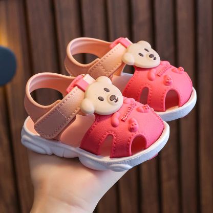 Toddler Bear First Walker Sandals - Red - 7C - image 2