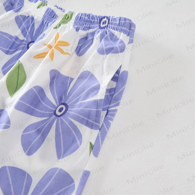 Baby Toddler Blue Flower Sleeveless 2-piece Set - image 7