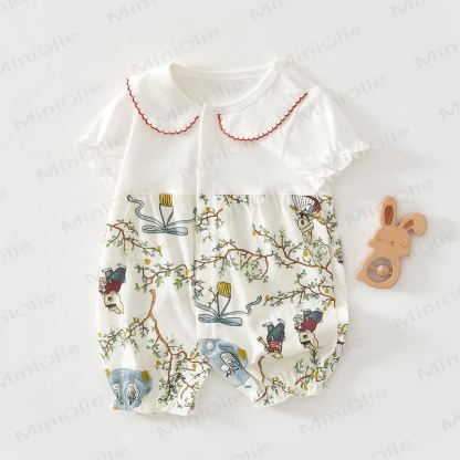 Baby Rabbit Peter Pan Collar Romper - White Pear&Rabbit - 18-24M - image 1