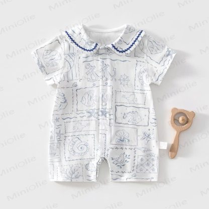 Baby Boy Ocean Print Romper - White - 18-24M - image 1