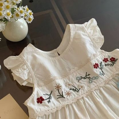 Toddler Girls Cotton Ruffle Tank Top and Pants Set - image 3