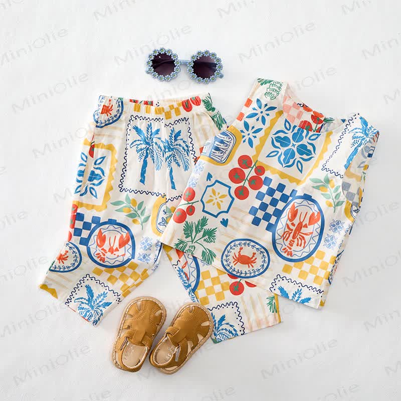 Baby Toddler Summer Italian Elements Sleeveless 2-piece Set - image 3