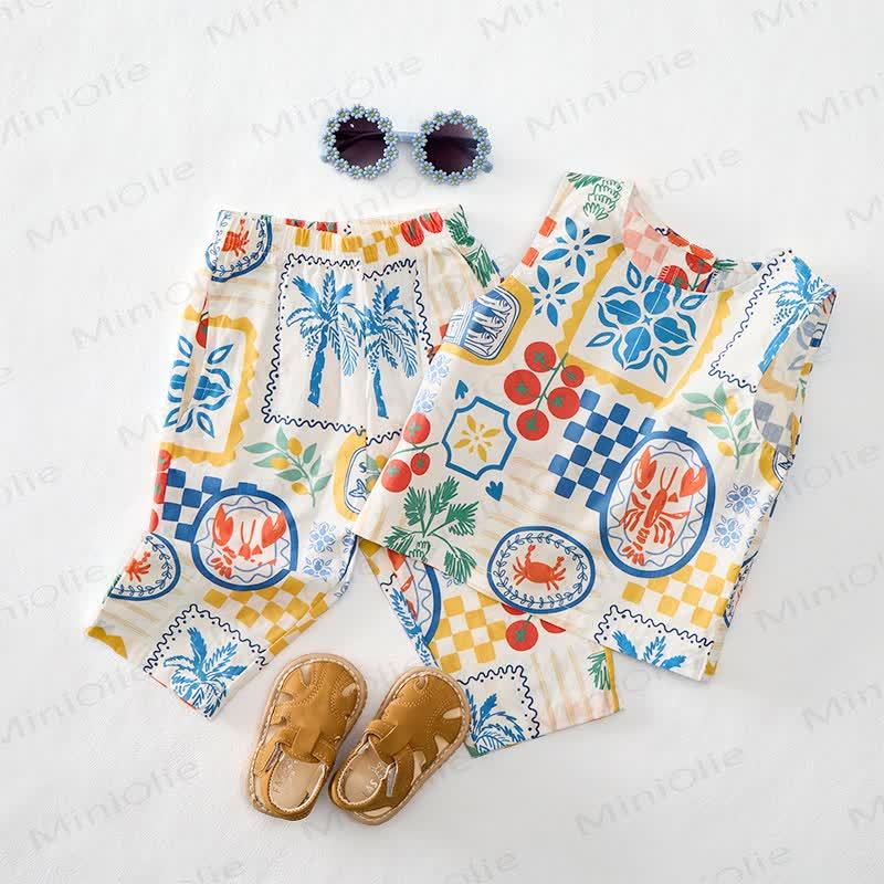 Baby Toddler Summer Italian Elements Sleeveless 2-piece Set - image 3