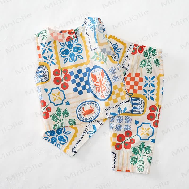 Baby Toddler Summer Italian Elements Sleeveless 2-piece Set - image 2