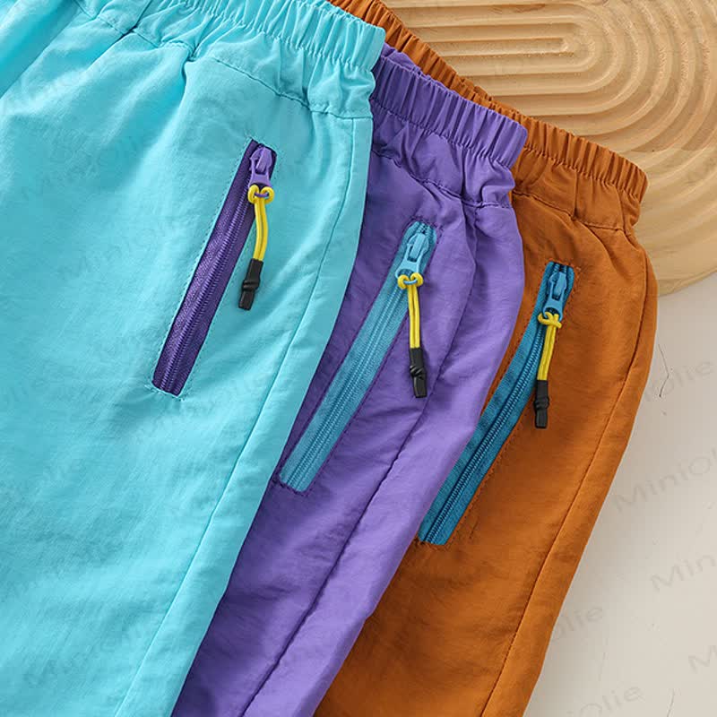 Toddler Kid Boys Solid Color Nylon Shorts - image 5