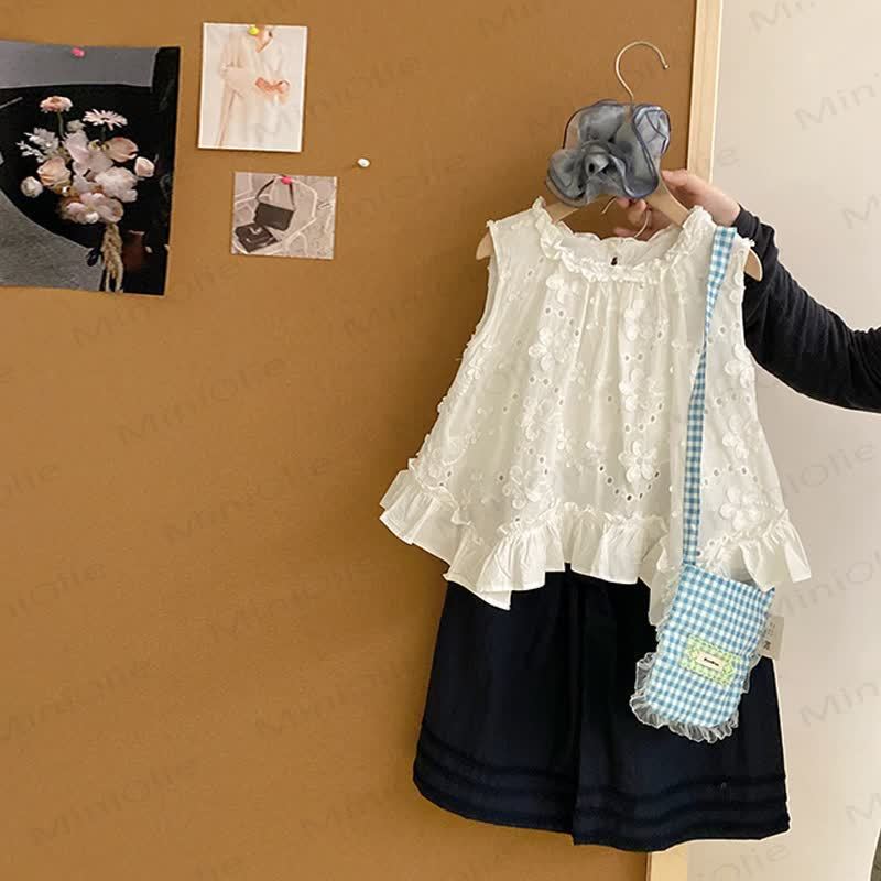 Toddler Kid Girls Cotton Lace Tank Top or Pants - image 1