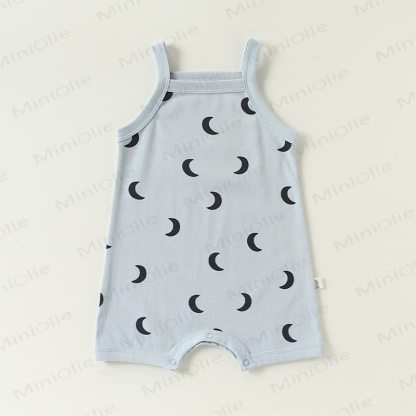 Baby Blue Moon Print Romper/Bodysuit/Tee - Sling Romper - 12-24M - image 3