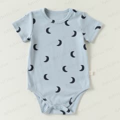 Baby Blue Moon Print Romper/Bodysuit/Tee - Bodysuit - 12-24M - image 2