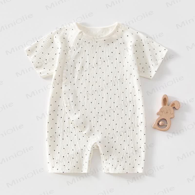 Baby Cotton Polka Dot Romper - White Dot - 18-24M - image 2