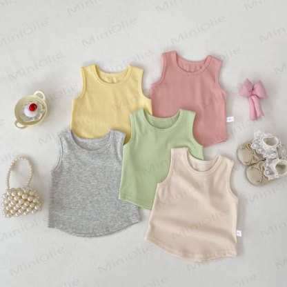 Baby Girl Solid Color Tank Top - image 1