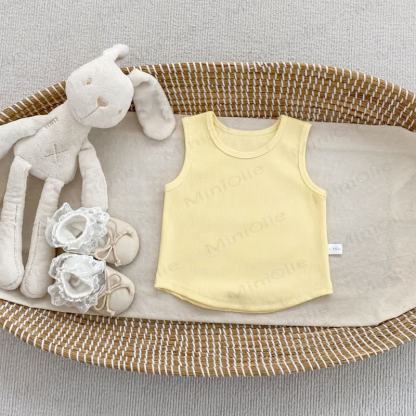 Baby Girl Solid Color Tank Top - Yellow - 4-5T - image 3