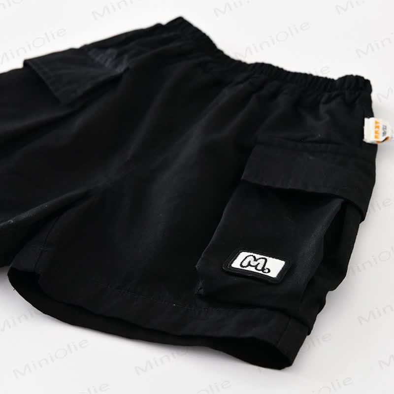 Baby Toddler Boys Cotton Striped Top or Solid Black Shorts - image 8
