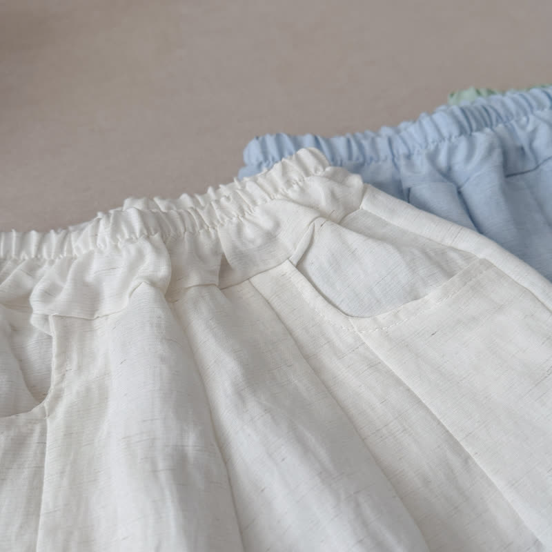 Toddler Kid Linen Solid Color Pants - image 6