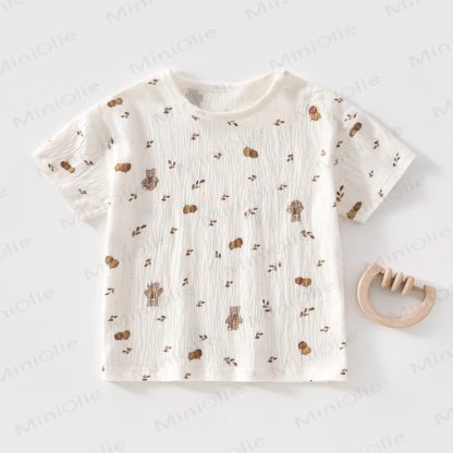 Baby Dot/Bear T-shirt - White Bear - 3-4T - image 3
