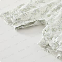 Baby White&Green Floral Ruffle Collar Romper - image 6
