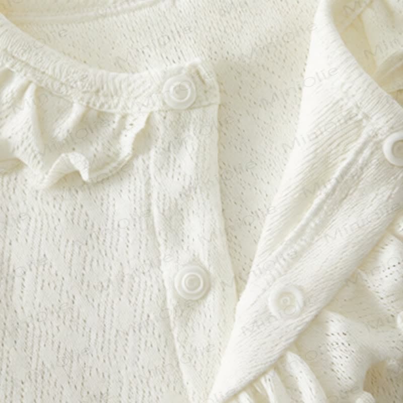 Baby Bowknot Ruffle Trim Romper - image 5