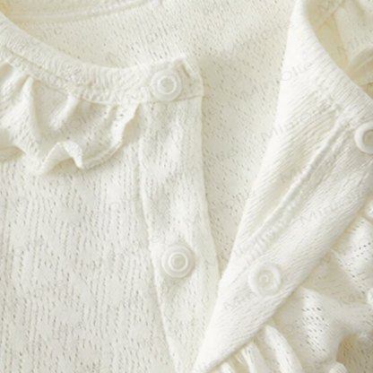 Baby Bowknot Ruffle Trim Romper - image 5