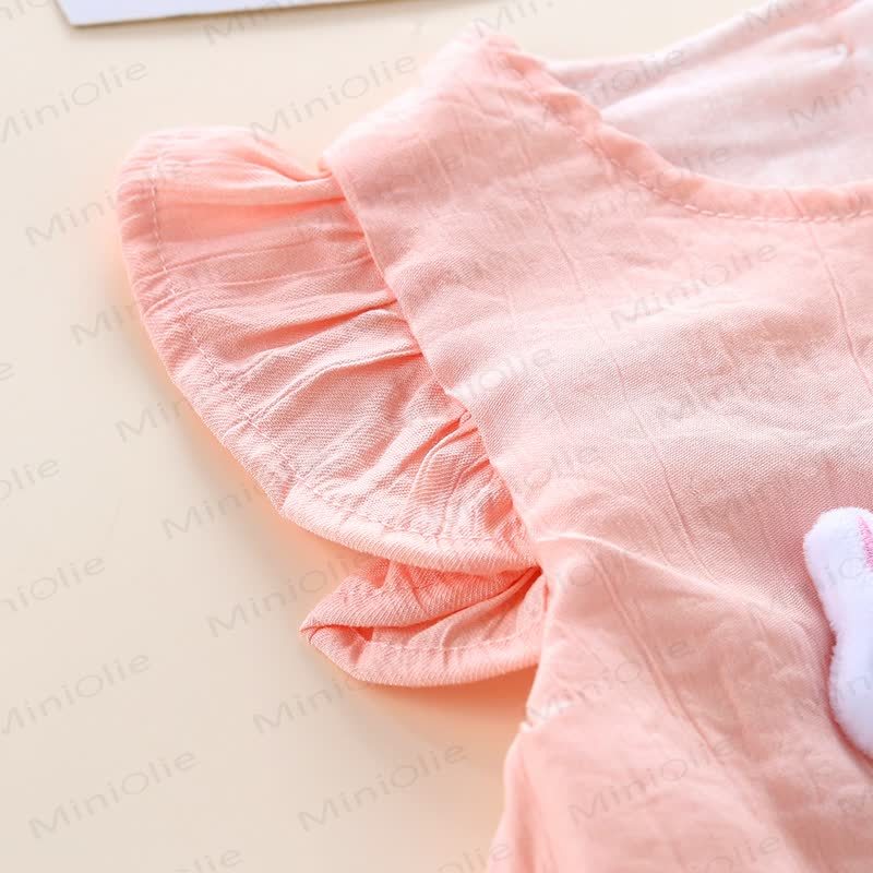 Baby Flutter Sleeve Mushroom/Duck/Bunny Bodysuit - image 8