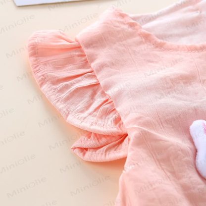 Baby Flutter Sleeve Mushroom/Duck/Bunny Bodysuit - image 8