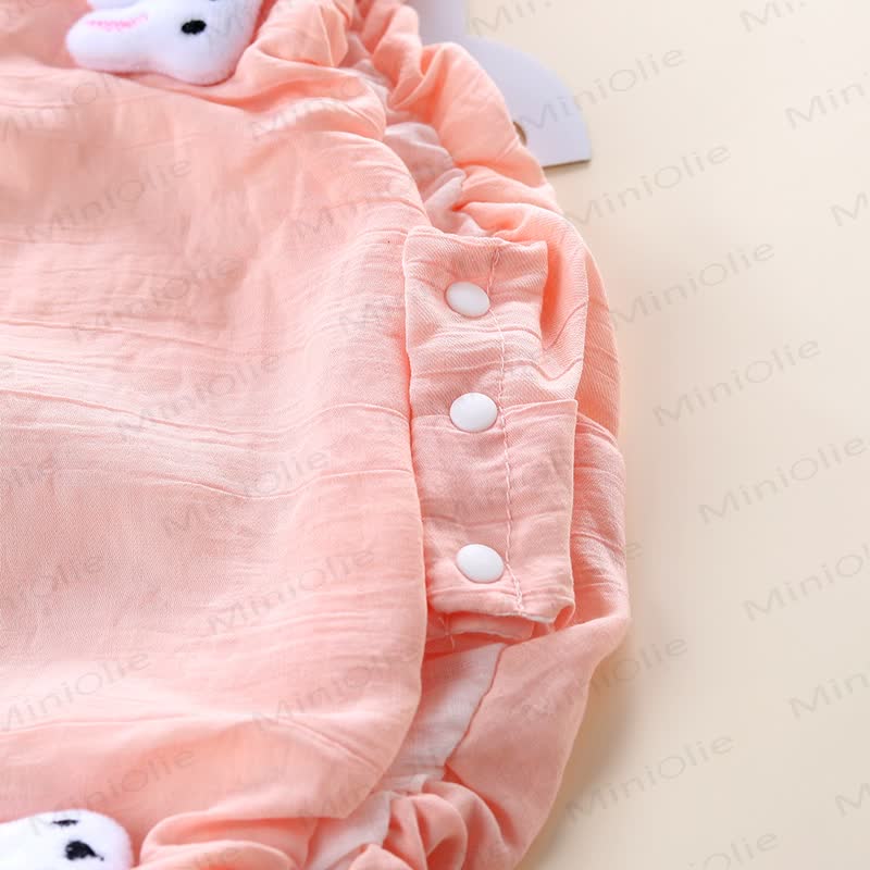 Baby Flutter Sleeve Mushroom/Duck/Bunny Bodysuit - image 9