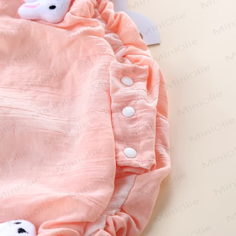 Baby Flutter Sleeve Mushroom/Duck/Bunny Bodysuit - image 9