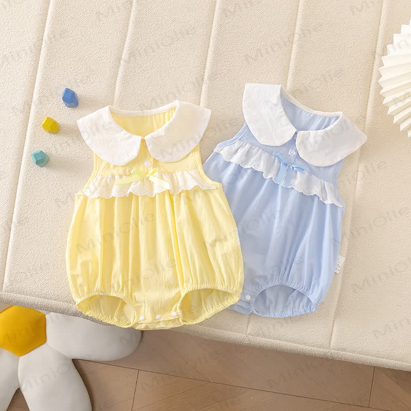 Baby Peter Pan Collar Lace Sleeveless Bodysuit - image 2