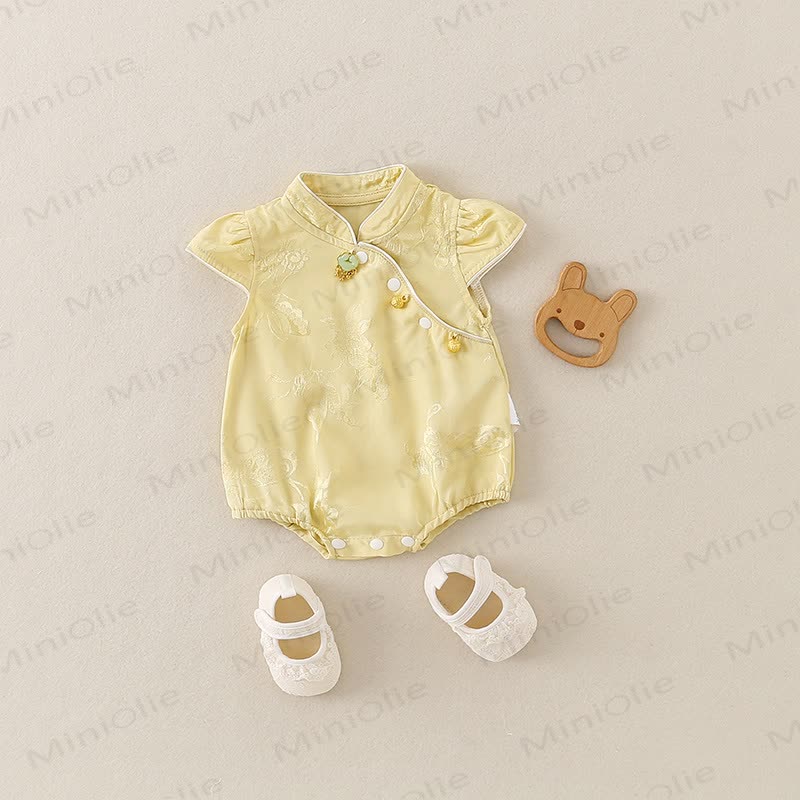 Baby Cheongsam Floral Bodysuit - image 4