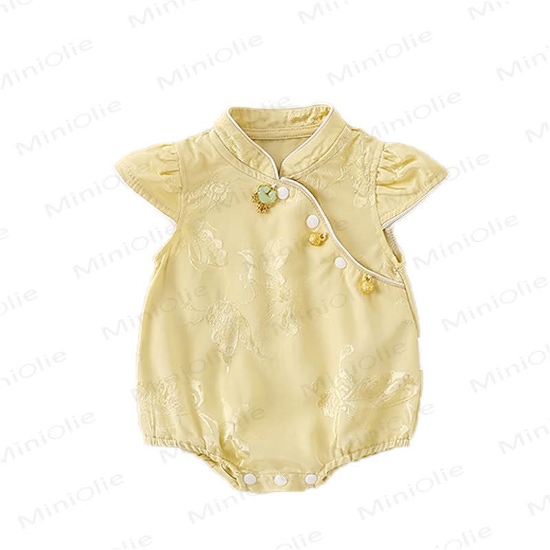 Baby Cheongsam Floral Bodysuit - image 5