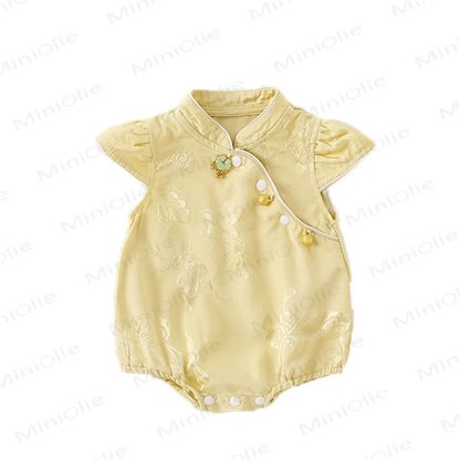 Baby Cheongsam Floral Bodysuit - image 5