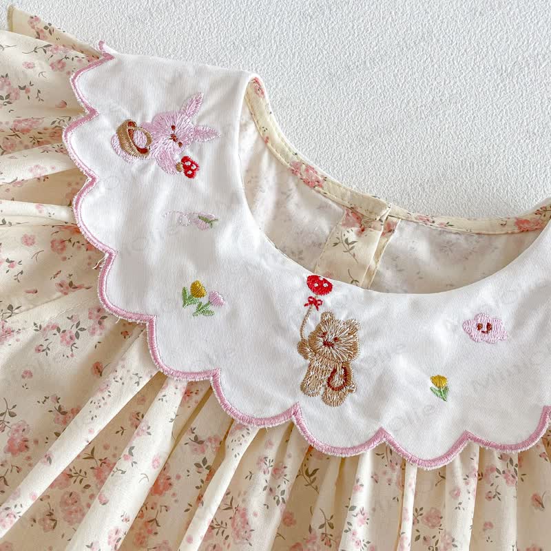 Baby Girl Floral Cotton Bodysuit - image 6