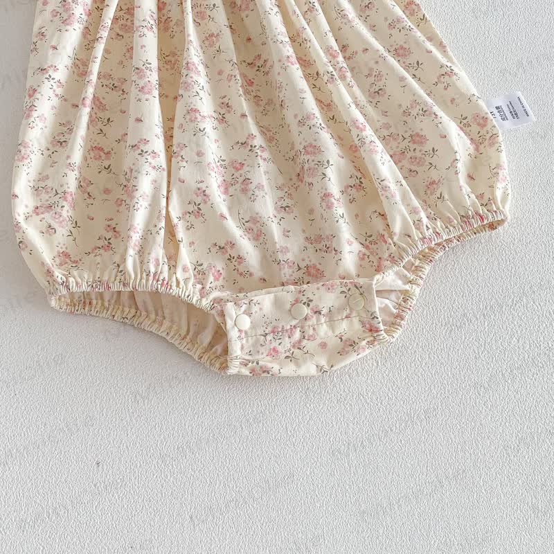Baby Girl Floral Cotton Bodysuit - image 9