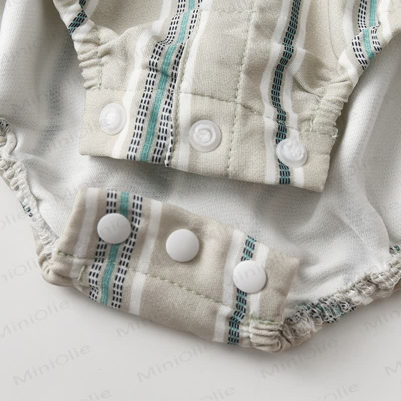Baby Striped Gentleman Bodysuit - image 4