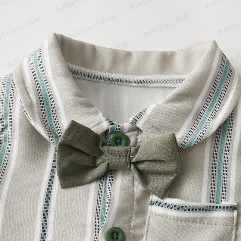 Baby Striped Gentleman Bodysuit - image 2