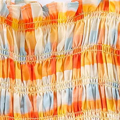 Toddler Girls Cotton Orange Gingham Sleeveless Dress - image 5