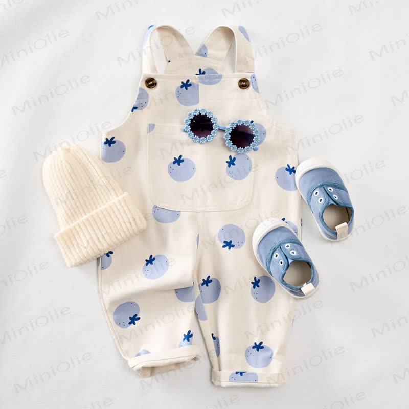 Baby Toddler Blueberry All-over Print Front Pocket Overalls  - image 2