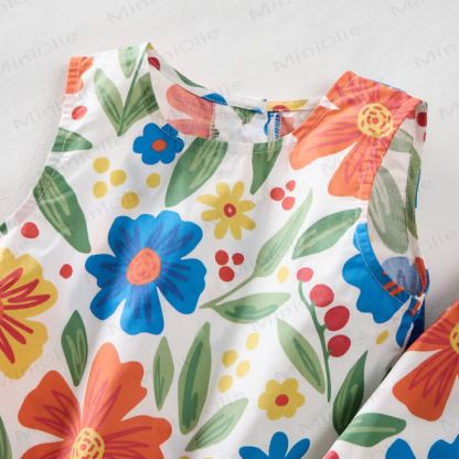 Baby 2-Piece Beige Flower Sleeveless Set - image 4