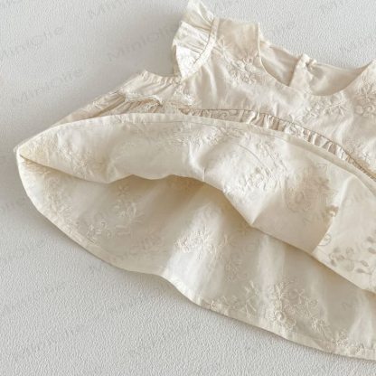 Toddler Girls Cotton Floral Lace Tank Top or Pants - image 5