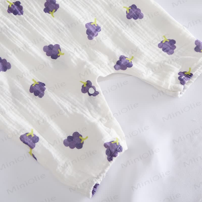 Baby Grapes Crepe Romper with Hat - image 5